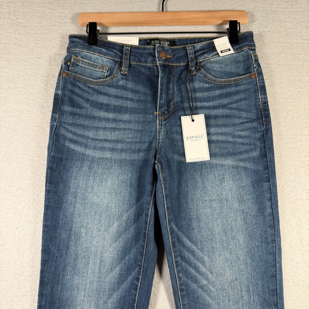 Judy Blue Relaxed Fit Mid Rise Jeans Dark Blue JB82102 DK Size 29 NWT - Picture 3 of 16